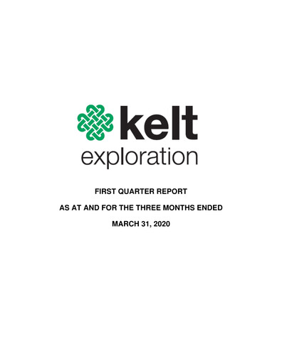 Thumbnail Kelt Exploration Quarterly Report 2020-q1