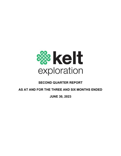 Thumbnail Kelt Exploration Quarterly Report 2023-q2
