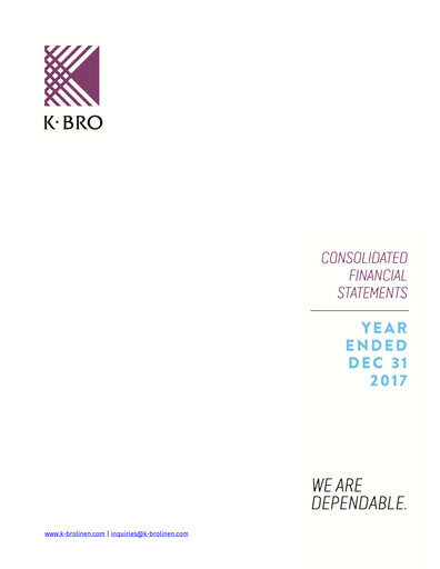 Thumbnail K-Bro Linen Financial Statement 2017