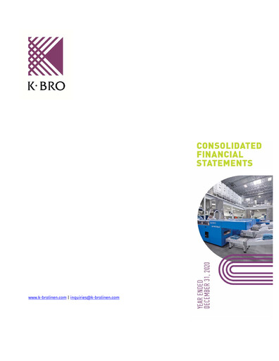 Thumbnail K-Bro Linen Financial Statement 2020