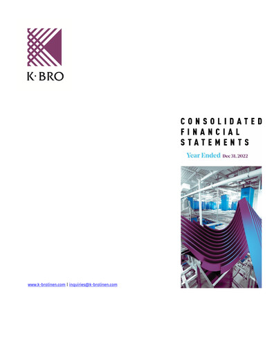 Thumbnail K-Bro Linen Financial Statement 2022