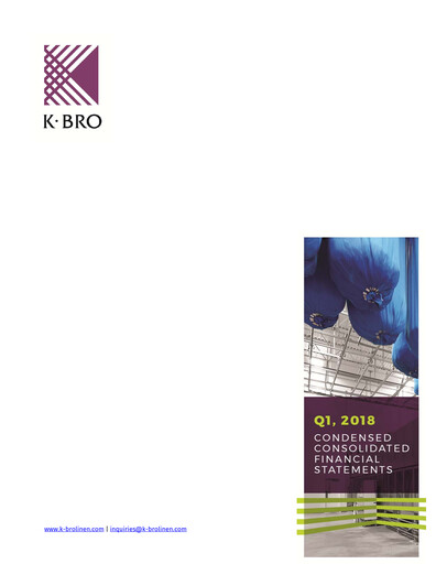 Thumbnail K-Bro Linen Quarterly Report 2018-q1