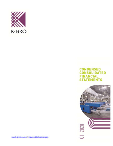Thumbnail K-Bro Linen Quarterly Report 2020-q1