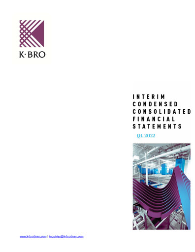 Thumbnail K-Bro Linen Quarterly Report 2022-q1