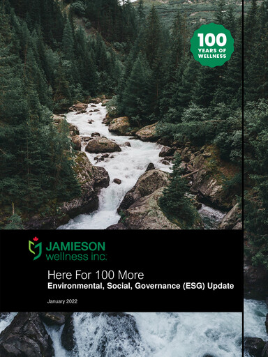 Thumbnail Jamieson Wellness ESG Report 2022