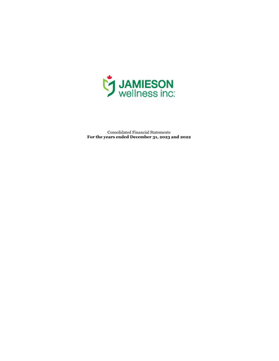 Thumbnail Jamieson Wellness Financial Statement 2023