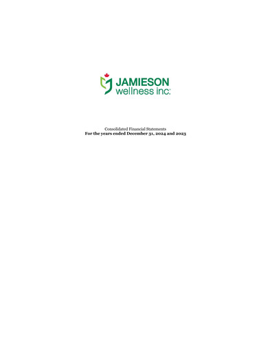 Thumbnail Jamieson Wellness Financial Statement 2024