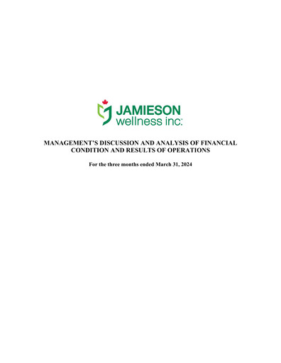 Vorschaubild Jamieson Wellness Quartalsbericht 2024-q1