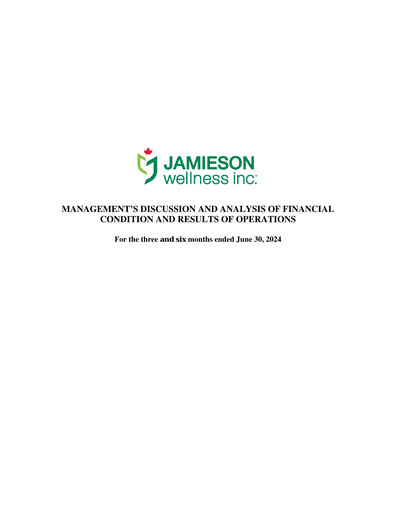 Vorschaubild Jamieson Wellness Quartalsbericht 2024-q2