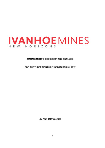 Miniature Ivanhoe Mines
 Rapport trimestriel 2017-q1