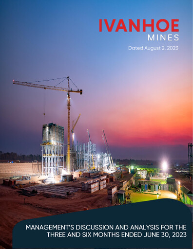 Miniature Ivanhoe Mines
 Rapport trimestriel 2023-q2