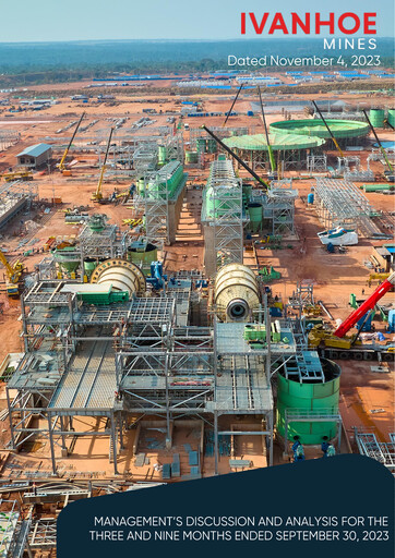 Miniature Ivanhoe Mines
 Rapport trimestriel 2023-q3