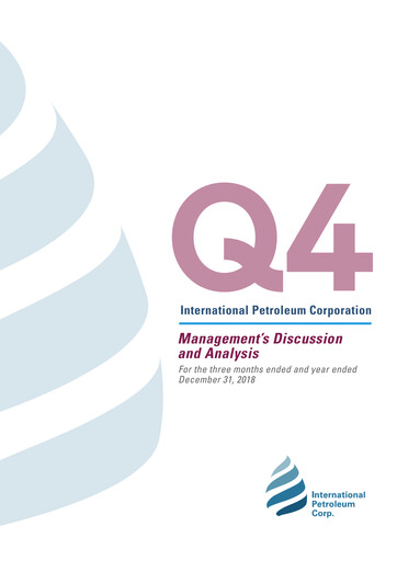 Thumbnail International Petroleum Financial Report 2018