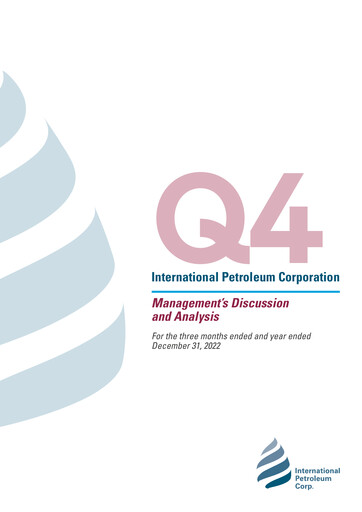 Thumbnail International Petroleum Financial Report 2022