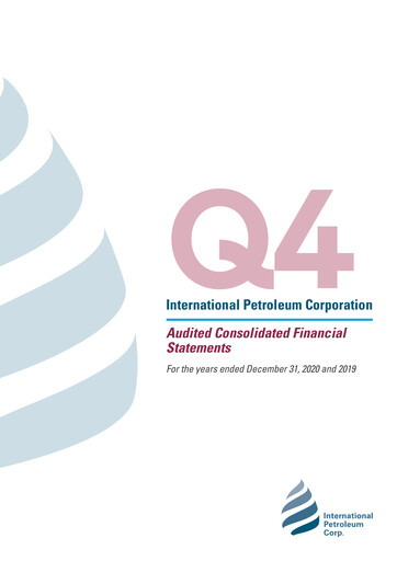 Thumbnail International Petroleum Financial Statement 2020
