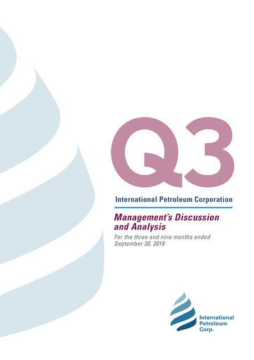 Thumbnail International Petroleum Quarterly Report 2018-q3