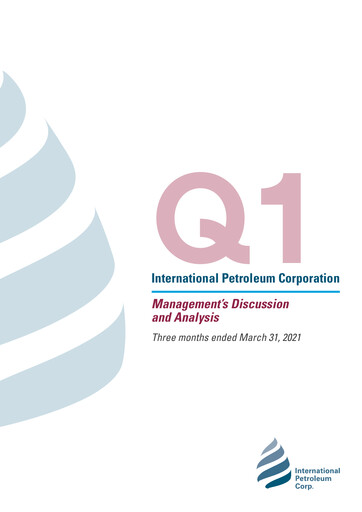 Thumbnail International Petroleum Quarterly Report 2021-q1