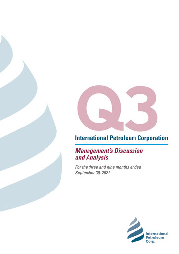 Thumbnail International Petroleum Quarterly Report 2021-q3