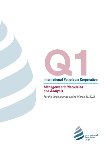 Thumbnail International Petroleum Quarterly Report 2022-q1