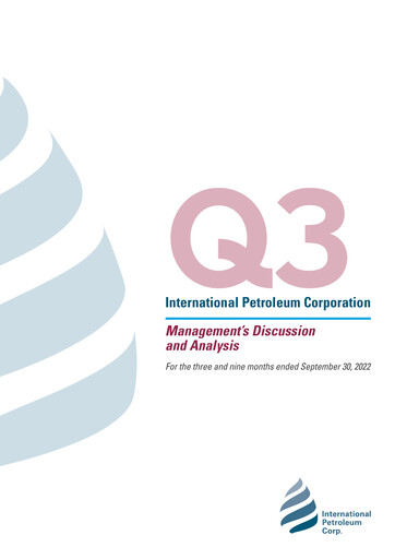 Thumbnail International Petroleum Quarterly Report 2022-q3