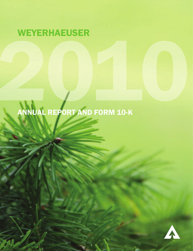 Thumbnail Weyerhaeuser
 Annual Report 2010