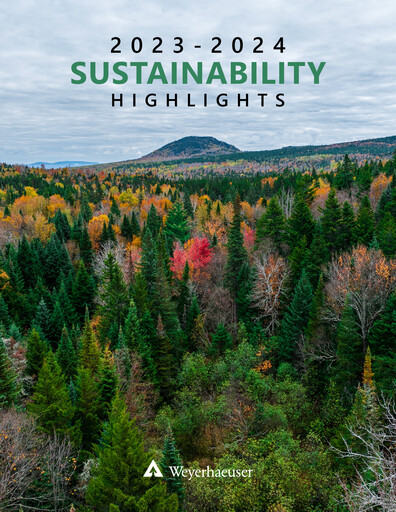 Vorschaubild Weyerhaeuser
 Nachhaltigkeitsbericht 2023-2024