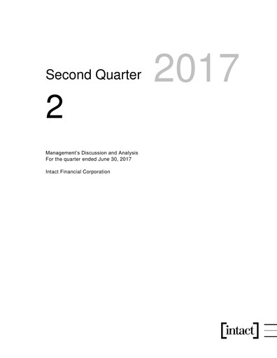 Thumbnail Intact Financial Quarterly Report 2017-q2