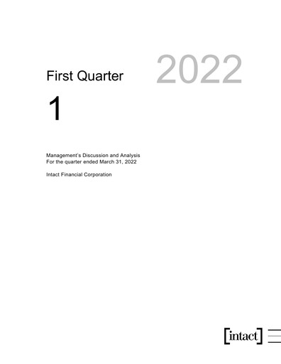 Thumbnail Intact Financial Quarterly Report 2022-q1