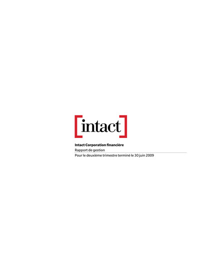 Thumbnail Intact Financial Quarterly Report 2009-q2