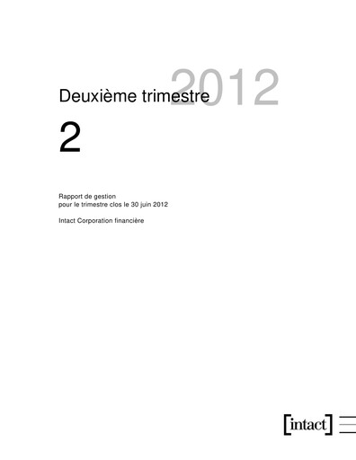Thumbnail Intact Financial Quarterly Report 2012-q2