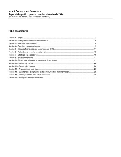 Thumbnail Intact Financial Quarterly Report 2014-q1