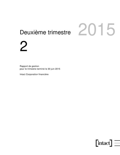 Thumbnail Intact Financial Quarterly Report 2015-q2