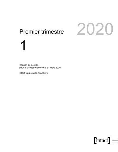Thumbnail Intact Financial Quarterly Report 2020-q1
