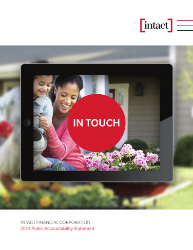 Thumbnail Intact Financial Sustainability Report 2014