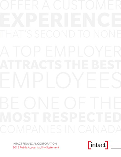 Thumbnail Intact Financial Sustainability Report 2015