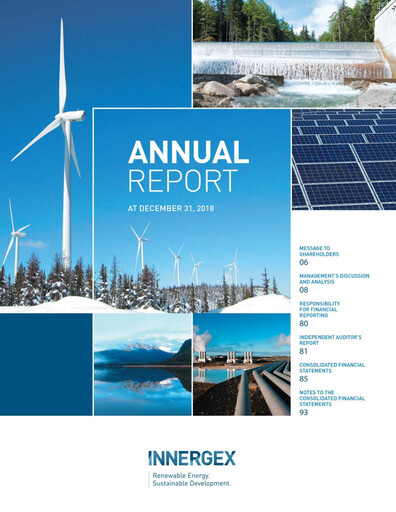 Thumbnail Innergex Renewable Energy Annual Report 2018