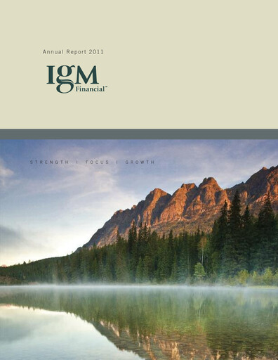 Thumbnail IGM Financial Annual Report 2011