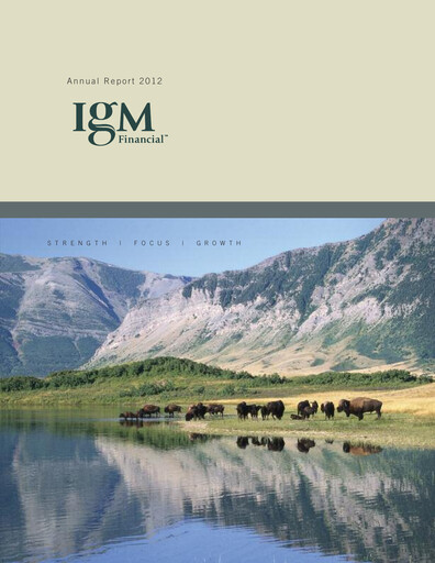 Thumbnail IGM Financial Annual Report 2012