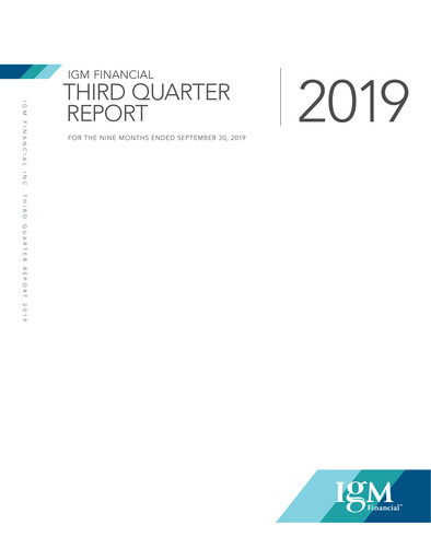 Thumbnail IGM Financial Quarterly Report 2019-q3