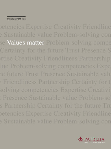 Thumbnail Patrizia Immobilien Annual Report 2010