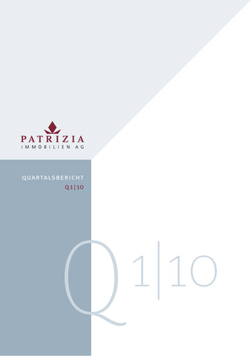 Thumbnail Patrizia Immobilien Quarterly Report 2010-q1