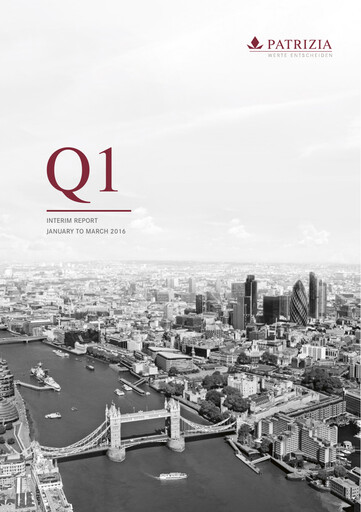 Vorschaubild Patrizia Immobilien Quartalsbericht 2016-q1