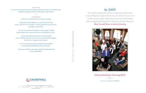 Thumbnail Chartwell Retirement Residences Annual Report 2005