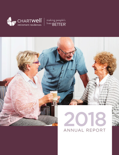 Thumbnail Chartwell Retirement Residences Annual Report 2018