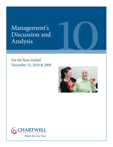 Thumbnail Chartwell Retirement Residences Financial Report 2010