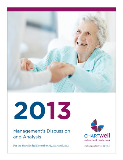 Thumbnail Chartwell Retirement Residences Financial Report 2013