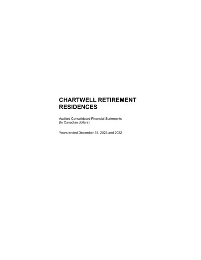 Thumbnail Chartwell Retirement Residences Financial Statement 2023