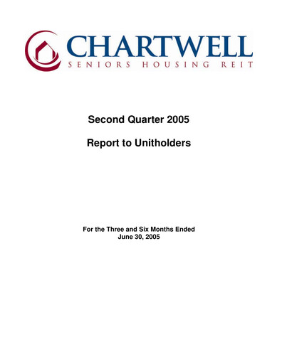 Vorschaubild Chartwell Retirement Residences Quartalsbericht 2005-q2