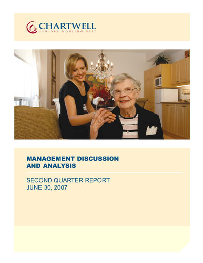 Vorschaubild Chartwell Retirement Residences Quartalsbericht 2007-q2