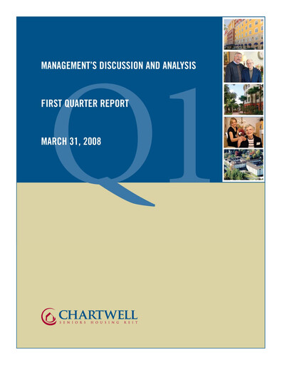 Vorschaubild Chartwell Retirement Residences Quartalsbericht 2008-q1